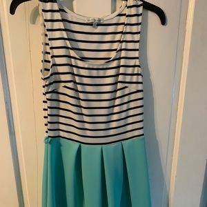 Striped/mint green dress